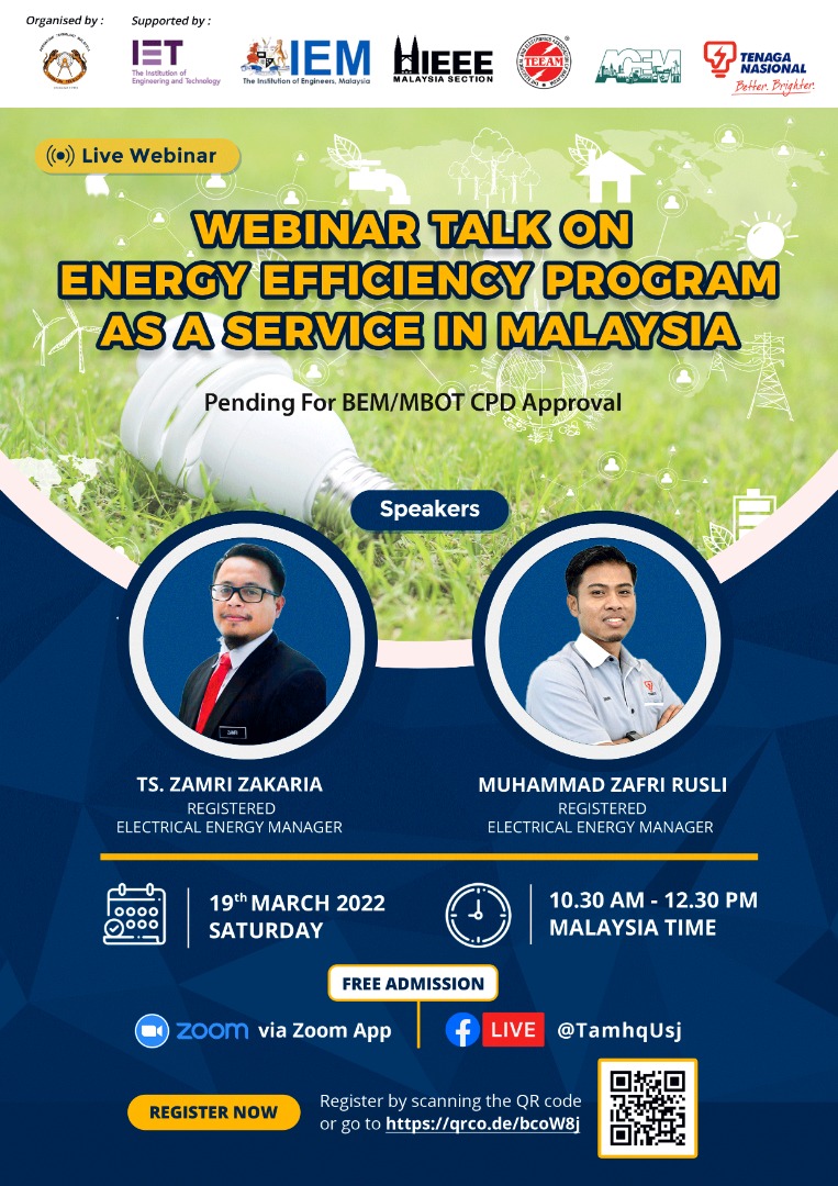 Webinar Talk on Energy Efficiency Program as a Service in Malaysia ...